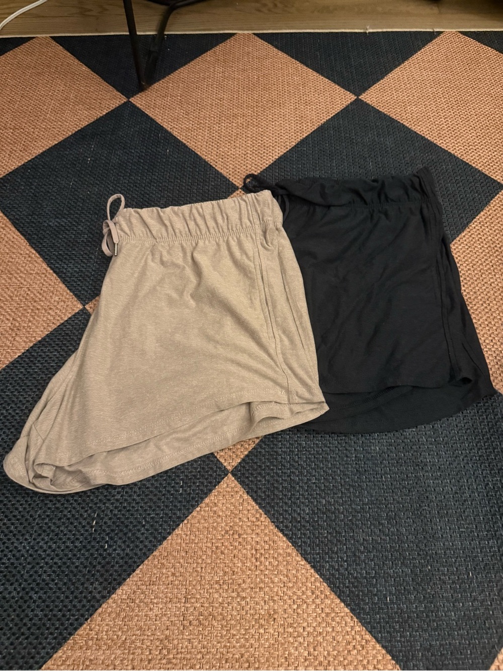 Two Casual Pull-On Skorts - Black & Taupe